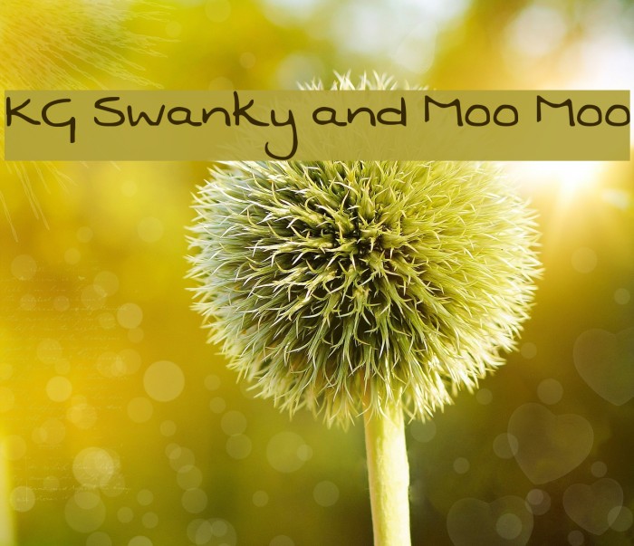 KG Swanky and Moo Moo Schriftart examples