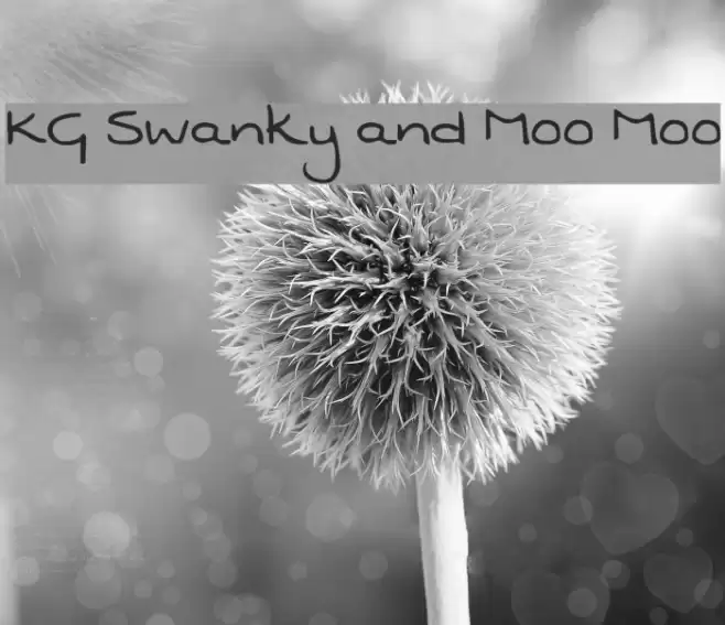 KG Swanky and Moo Moo Schriftart examples