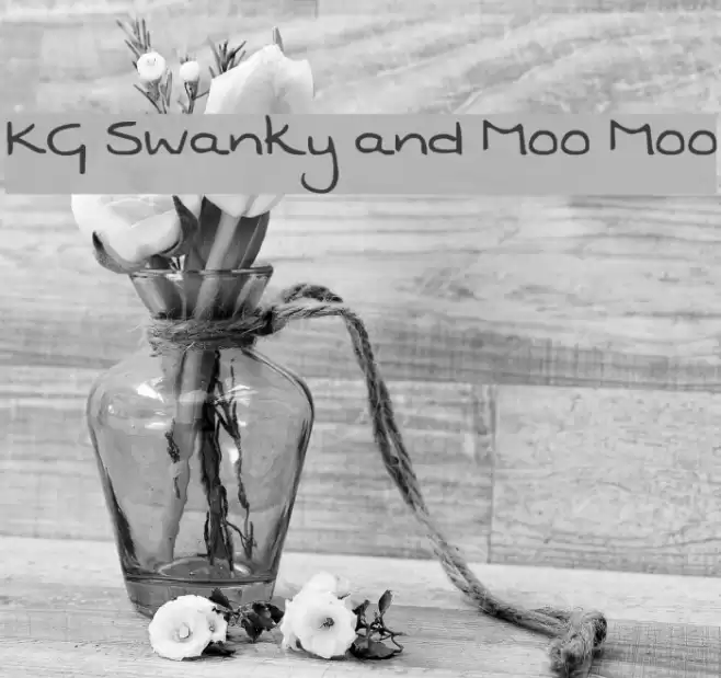 KG Swanky and Moo Moo Schriftart examples