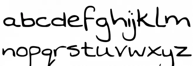 KG Swanky and Moo Moo Schriftart Kleinbuchstaben
