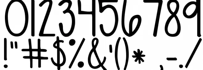 KG Sweet N Sassy Font OTHER CHARS