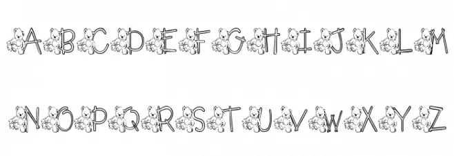 KG TEDDY FRIENDS Fuentes MAYÚSCULAS
