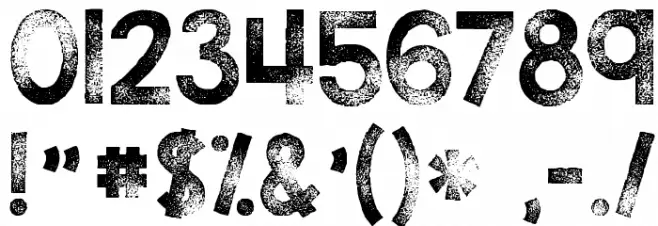 KG TRIBECA STAMP Font OTHER CHARS