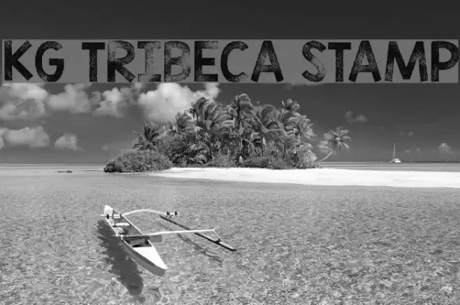 KG TRIBECA STAMP Font examples