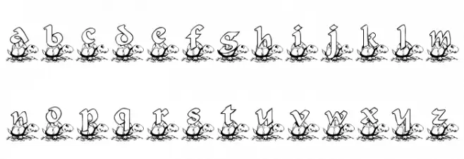 KG TURTLE Font LOWERCASE