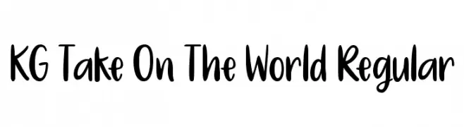 KG Take On The World Regular  Free Fonts Download