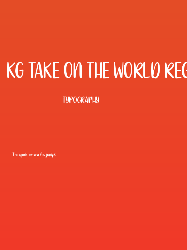 KG Take On The World Regular Poster