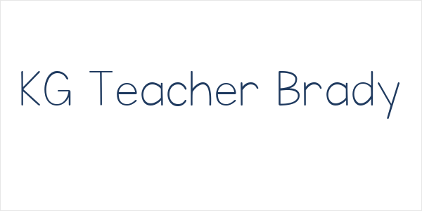 KG Teacher Brady Logo