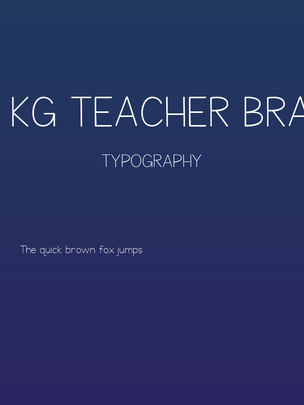KG Teacher Brady Poster