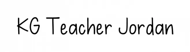 KG Teacher Jordan خط