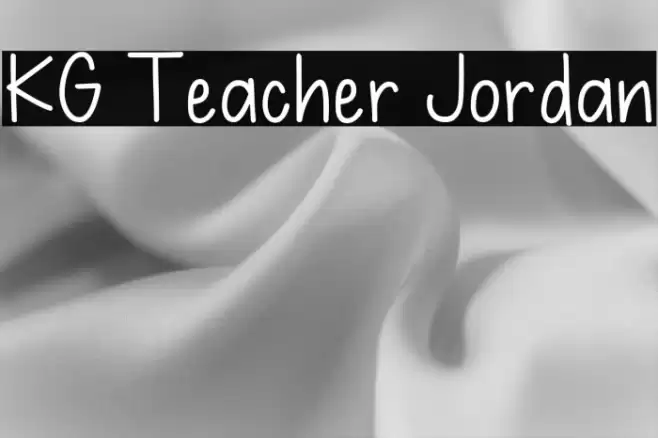 KG Teacher Jordan خط examples