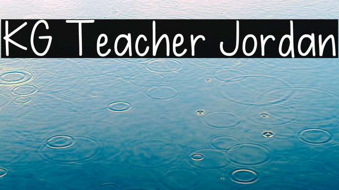 KG Teacher Jordan Example 2