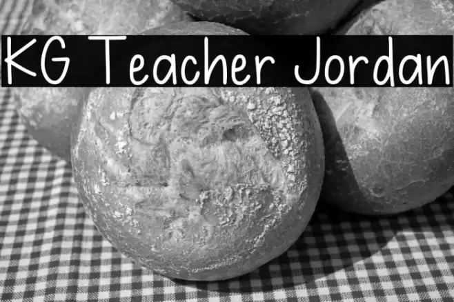 KG Teacher Jordan خط examples
