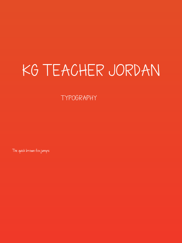 KG Teacher Jordan Poster