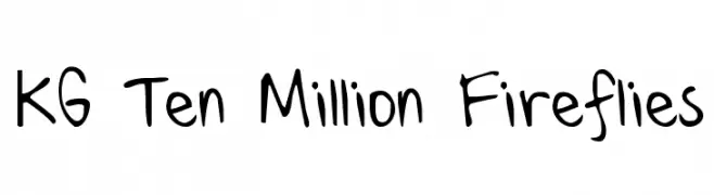 KG Ten Million Fireflies  Frei Schriftart Herunterladen