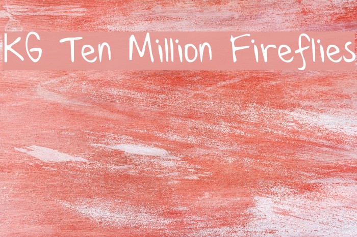 KG Ten Million Fireflies Example 1