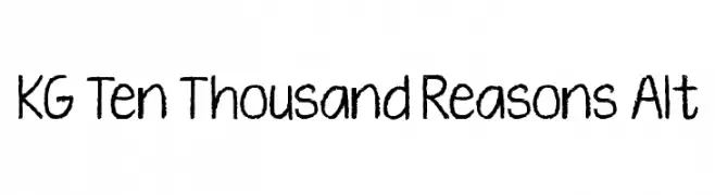 KG Ten Thousand Reasons Alt  baixar fontes gratis