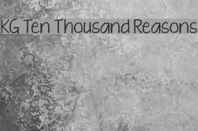 KG Ten Thousand Reasons examples