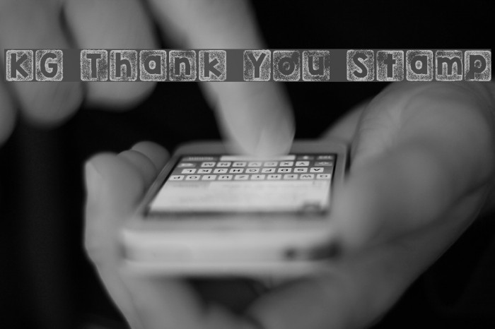 KG Thank You Stamp Font examples
