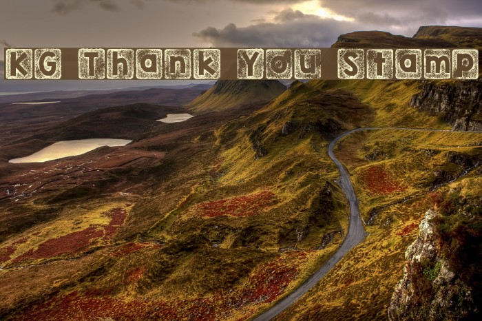 KG Thank You Stamp Font examples