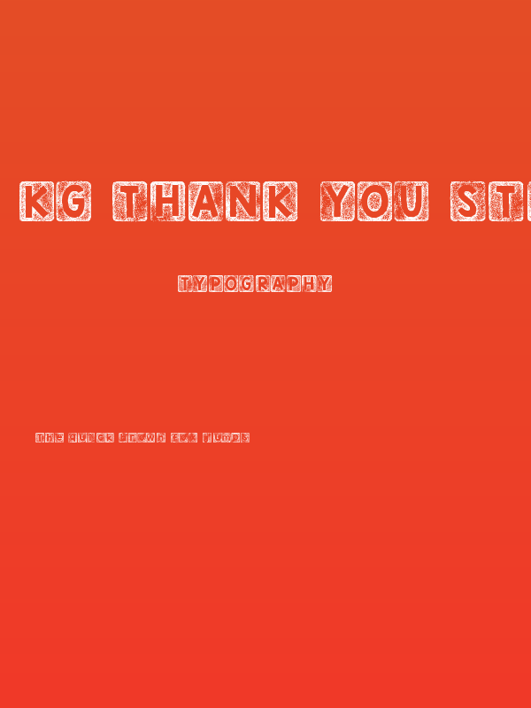 KG Thank You Stamp Poster