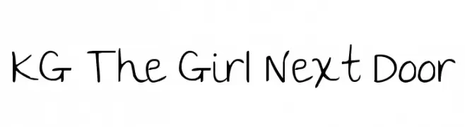 KG The Girl Next Door  Frei Schriftart Herunterladen
