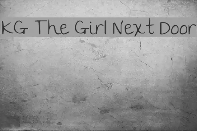 KG The Girl Next Door Font examples
