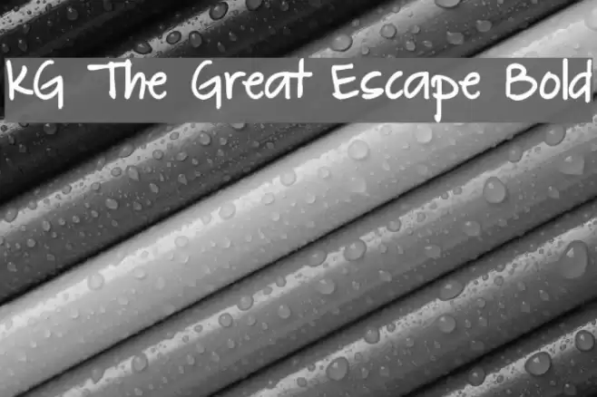 KG The Great Escape Bold Font examples