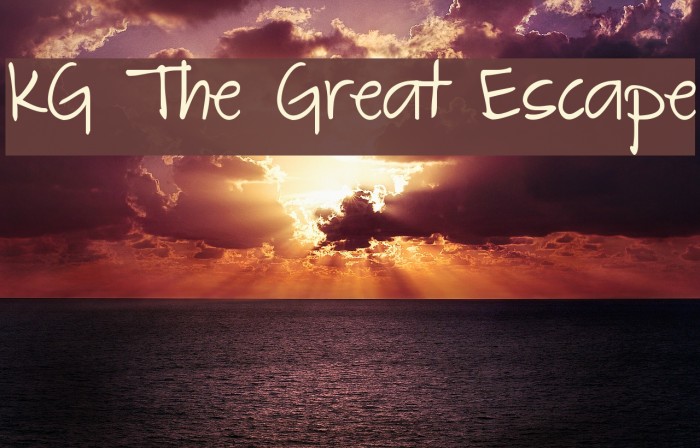 KG The Great Escape Font examples