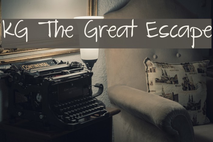 KG The Great Escape Font examples