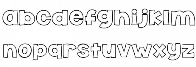 KG The Last Time Bubble Schriftart Kleinbuchstaben