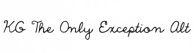 KG The Only Exception Alt  नि: शुल्क फ़ॉन्ट्स डाउनलोड