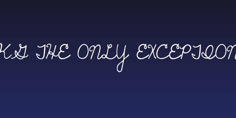 KG The Only Exception Social Header