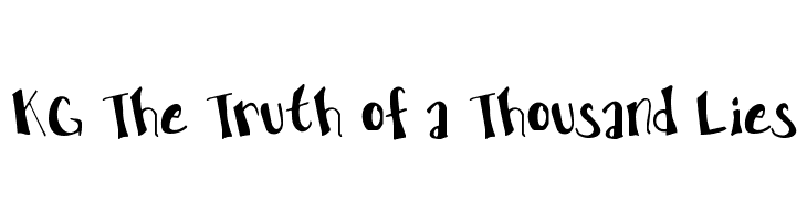 KG The Truth of a Thousand Lies  les polices de caractères gratuit tlcharger