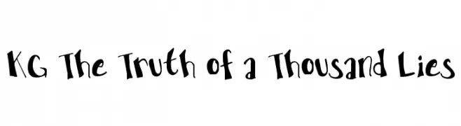 KG The Truth of a Thousand Lies  Frei Schriftart Herunterladen