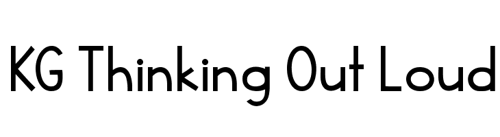 KG Thinking Out Loud Font