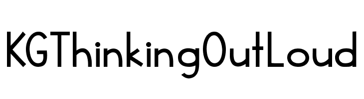 KG Thinking Out Loud  font caratteri gratis