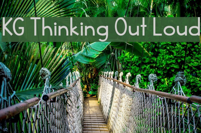 KG Thinking Out Loud Font examples