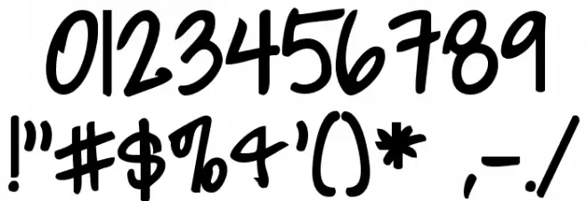 KG Throw My Hands Bold Font OTHER CHARS