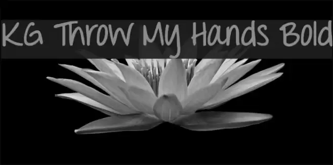 KG Throw My Hands Bold Font examples