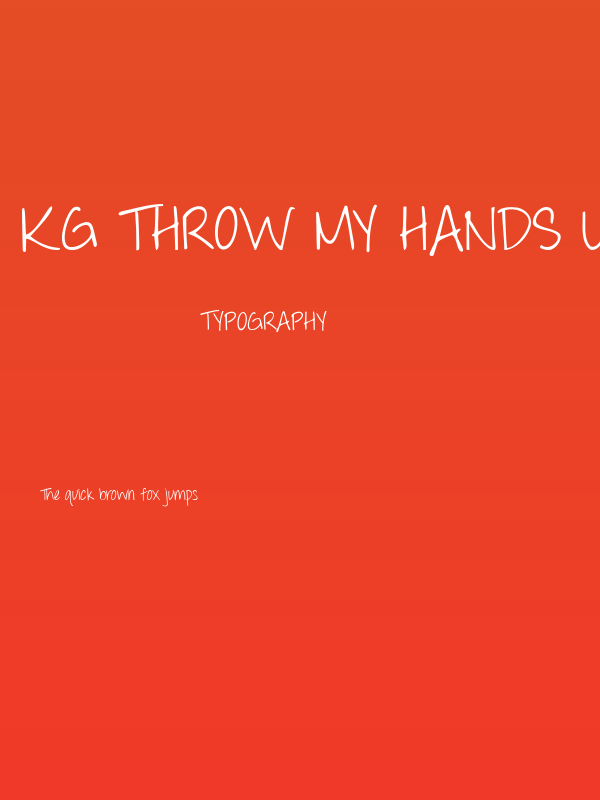 KG Throw My Hands Up in the Air Poster