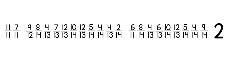 KG Traditional Fractions 2  免费字体下载