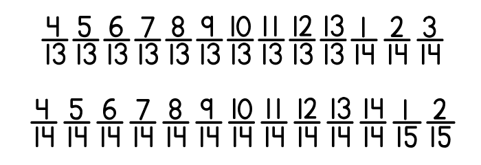 KG Traditional Fractions 2 Font LOWERCASE
