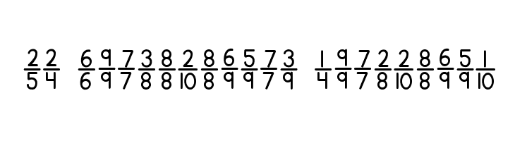 KG Traditional Fractions  Frei Schriftart Herunterladen