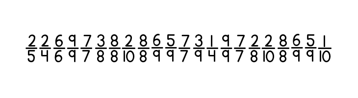 KG Traditional Fractions  Frei Schriftart Herunterladen