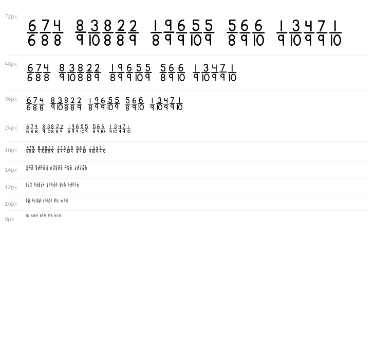 KG Traditional Fractions Waterfall
