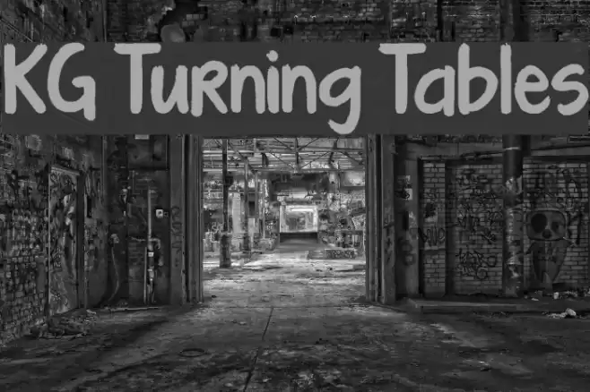 KG Turning Tables Font examples