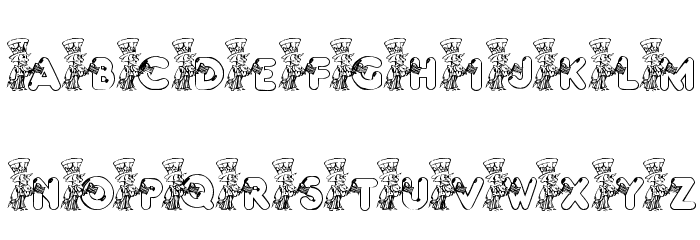 KG UNCLE SAM Font OTHER CHARS