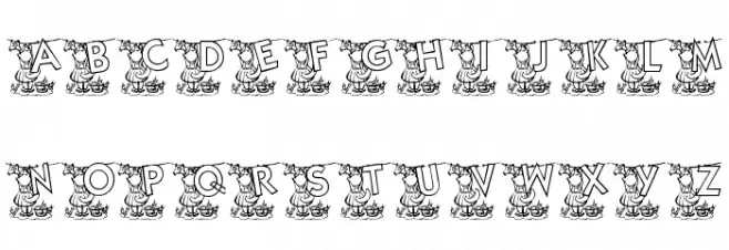 KG WASHDAY 字体 大写