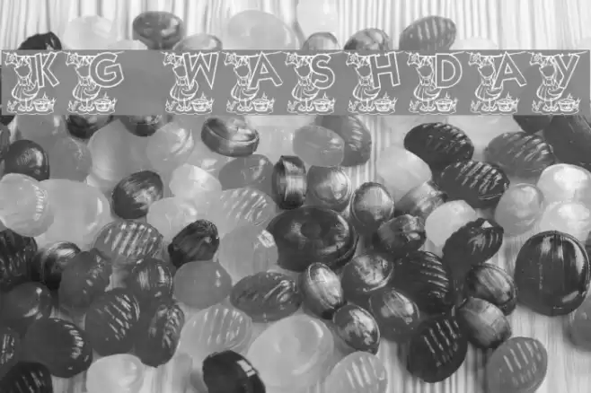 KG WASHDAY Font examples